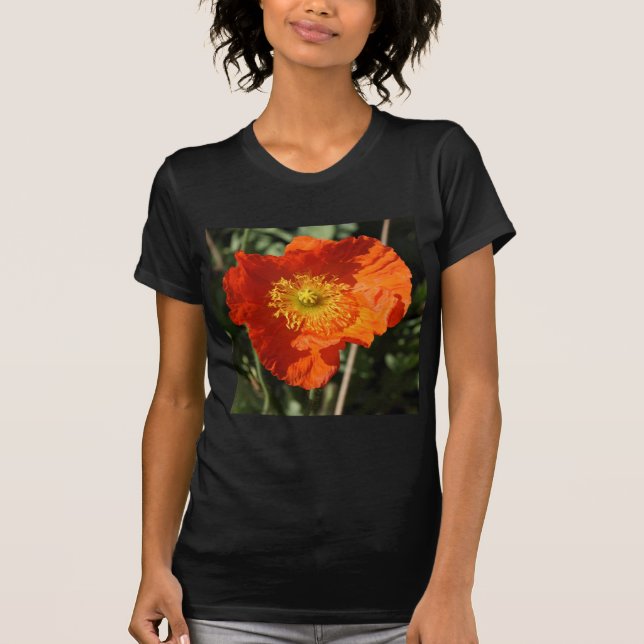 Square Photo - Orange Poppy T-Shirt (Front)