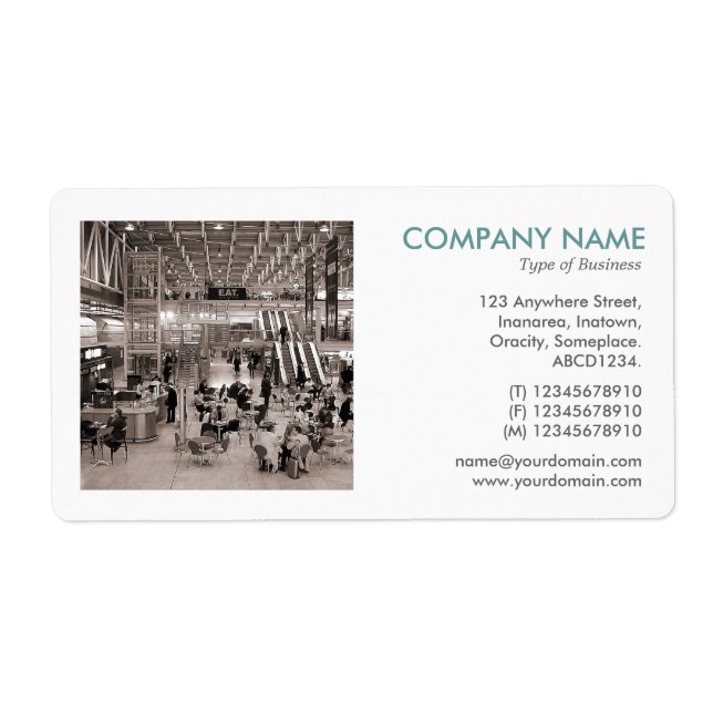 Square Photo - Paddington Station Concourse Label (Front)