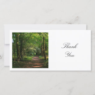Square Photo - Path in the Woods Thank You Card