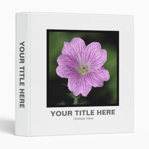 Square Photo _ Pink Geranium Binder