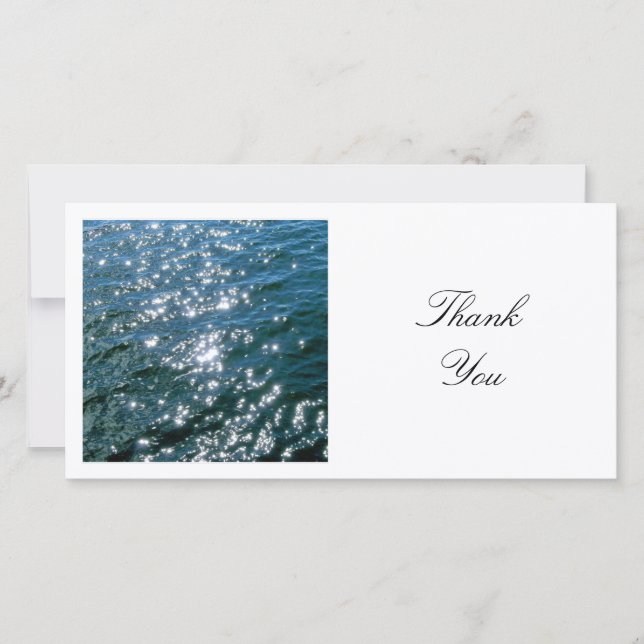 Square Photo - Sparkling Water Thank You Card (Front)
