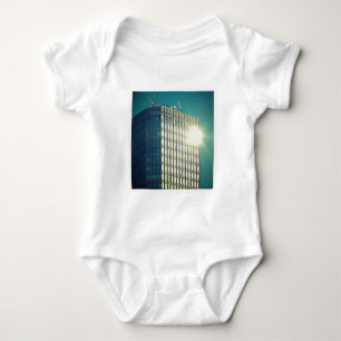 Square Photo - Sun on a Building Baby Bodysuit