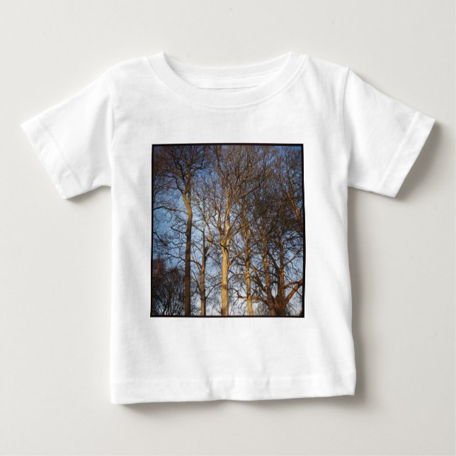 Square Photo - Sunlit Winter Trees Baby T-Shirt (Front)