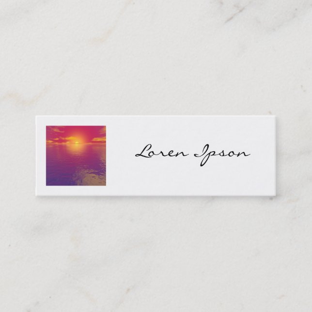 Square Photo - Sunrise/Sunset Mini Business Card (Front)