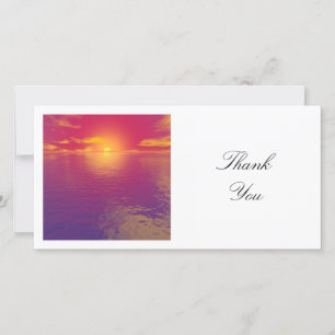Square Photo - Sunset Thank You Card