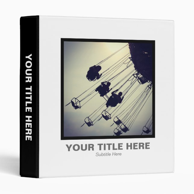 Square Photo - Swing Roundabout 3 Ring Binder (Front/Spine)