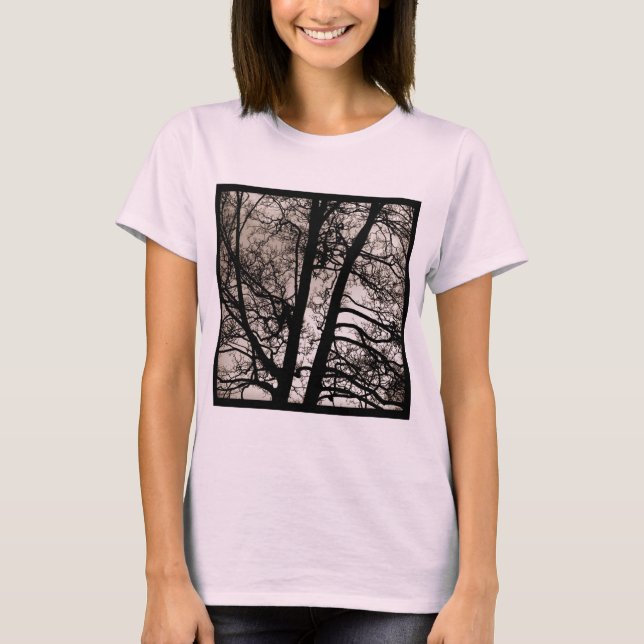 Square Photo - Tree Branches T-Shirt (Front)
