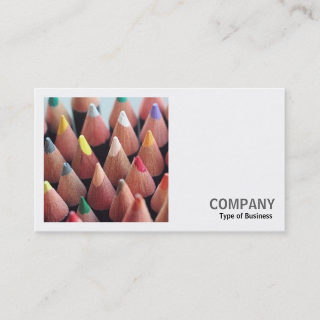 Square Photo (v2) - Color Pencils Business Card (Front)