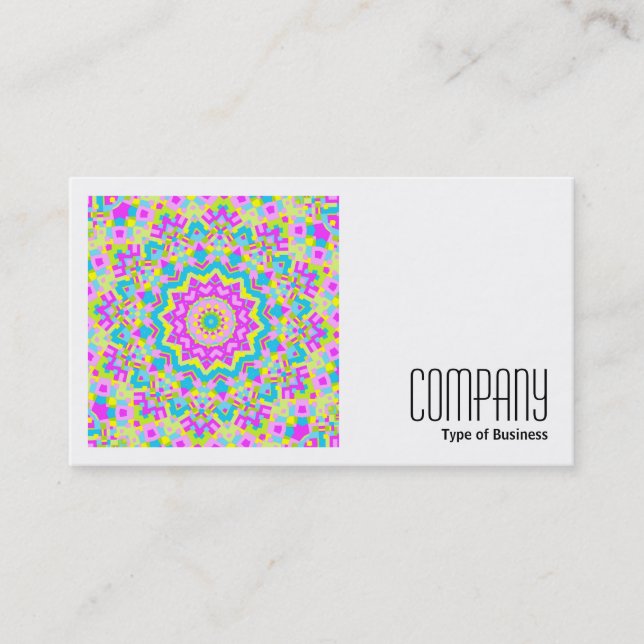 Square Photo (v2) - Colorful Kaleidoscope 04 Business Card (Front)