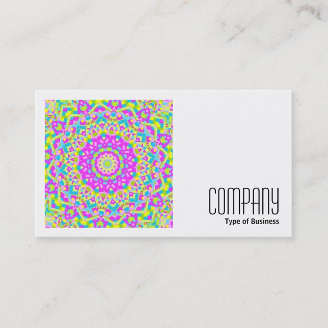 Square Photo (v2) - Colorful Kaleidoscope 08 Business Card (Front)