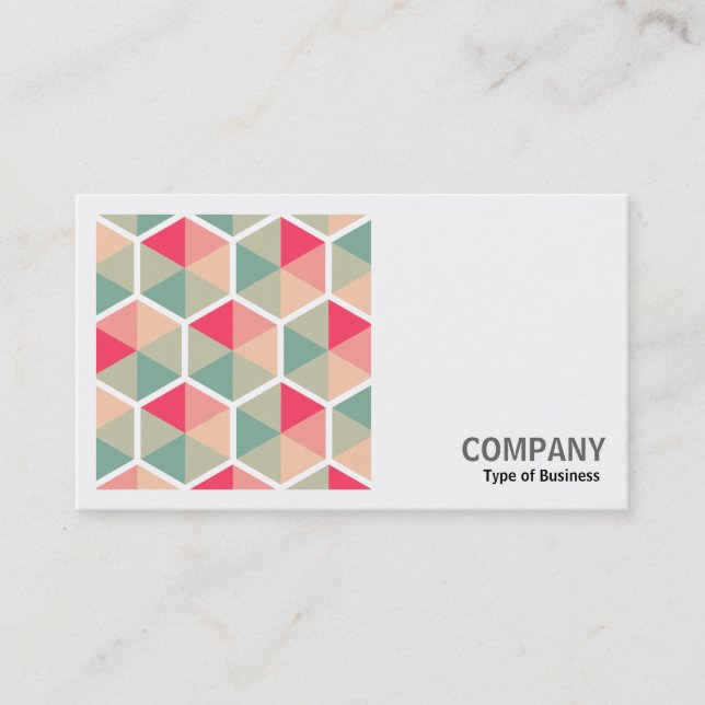 Square Photo (v2) - Hexagon Pattern 04 Business Card (Front)