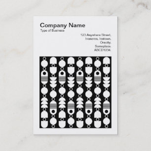 Square Photo (v3) - Abstract 140823 - White on Blk Business Card