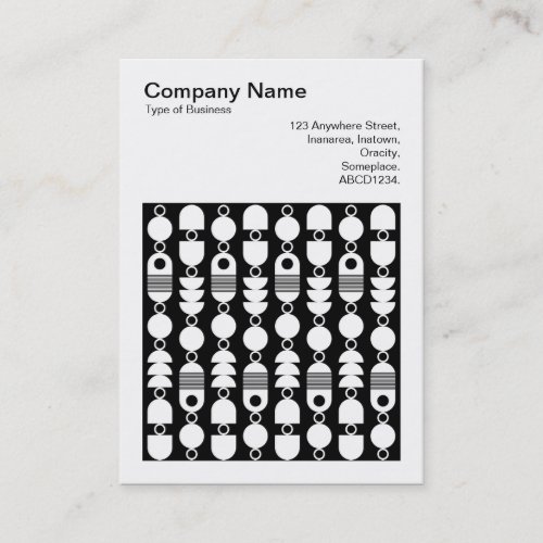 Square Photo v3 _ Abstract 140823 _ White on Blk Business Card