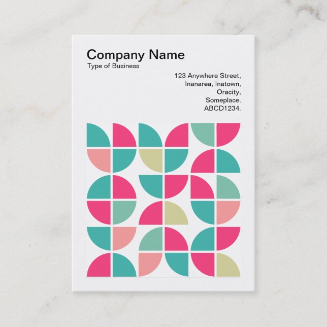 Square Photo (v3) - Abstract Geometric 110421 Business Card (Front)