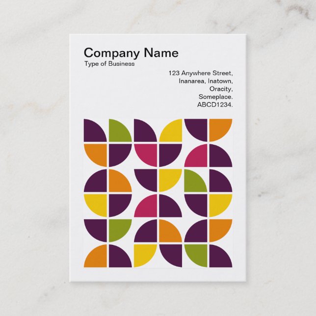 Square Photo (v3) - Abstract Geometric 110421v2 Business Card (Front)