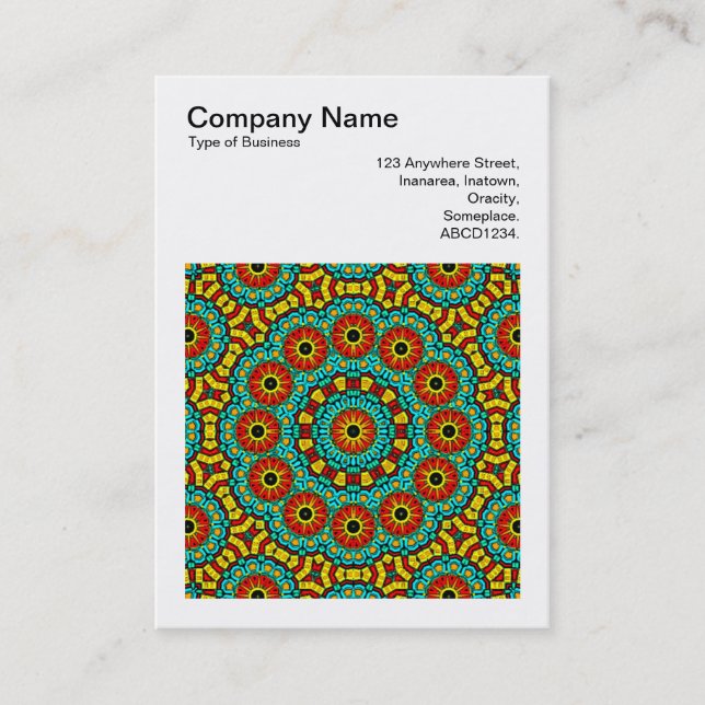 Square Photo (v3) - Abstract Kaleidoscope 05 Business Card (Front)