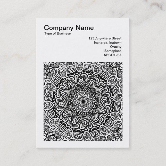 Square Photo (v3) - Abstract Kaleidoscope 07 Business Card (Front)