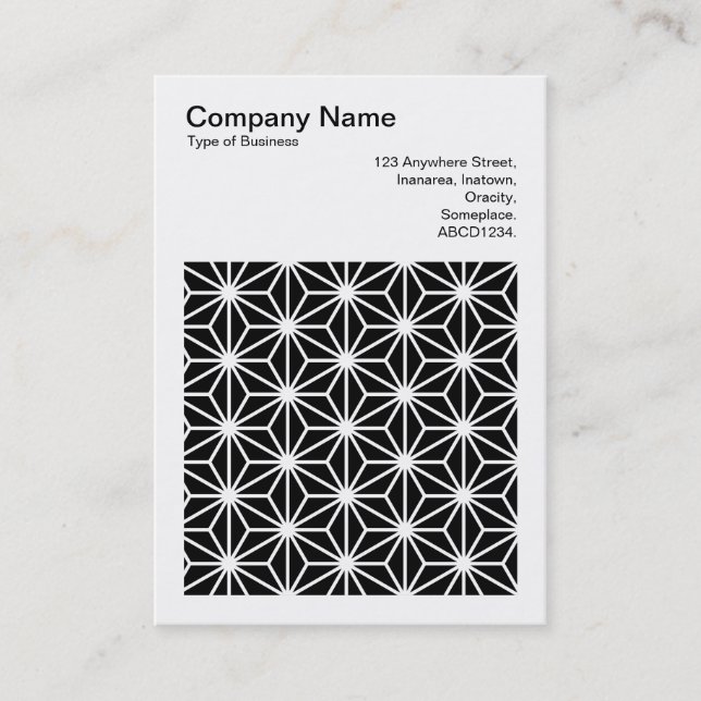 Square Photo (v3) - Asanoha Pattern Business Card (Front)