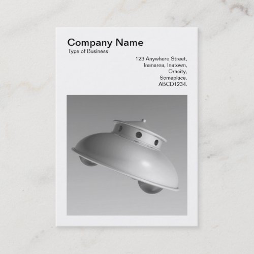 Square Photo v3 _ Classic Flying Saucer BW Business Card