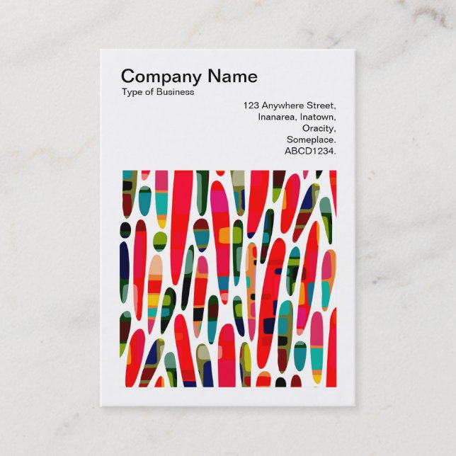 Square Photo (v3) - Collaged Color Splash 150222 Business Card (Front)