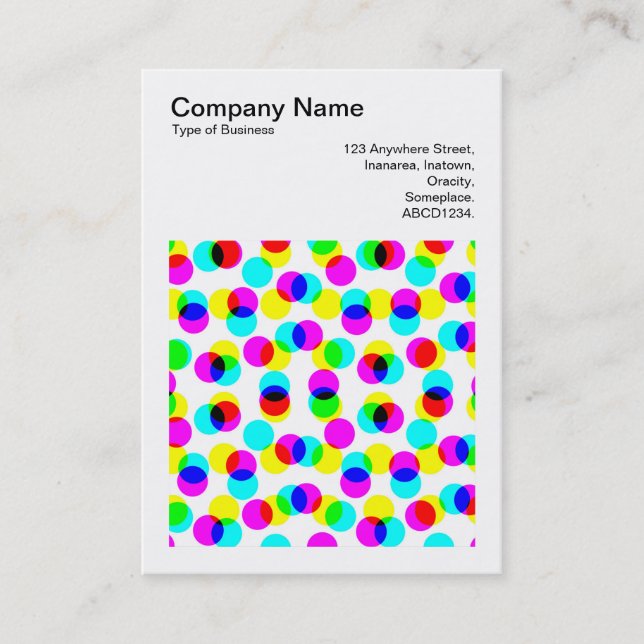 Square Photo (v3) - Color Halftone Pattern Business Card (Front)