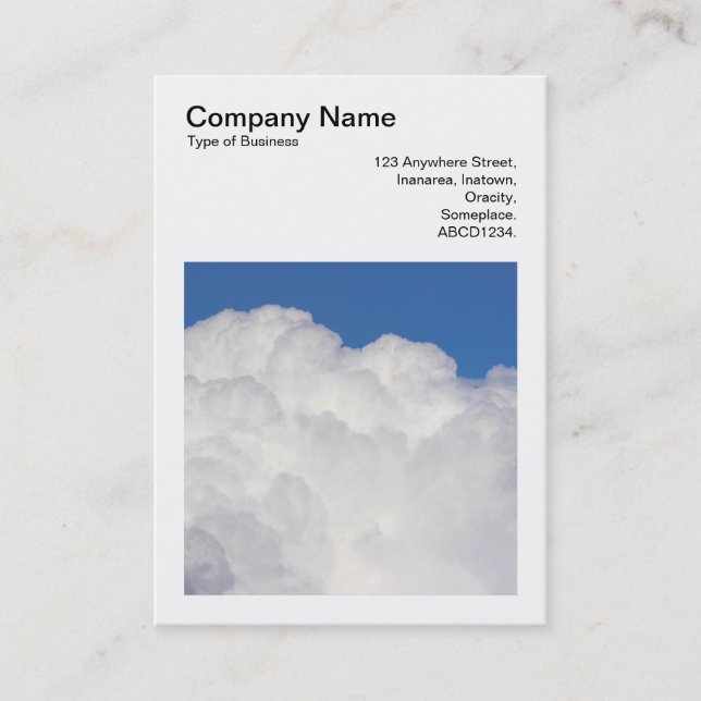 Square Photo (v3) - Cumulus Clouds Business Card (Front)