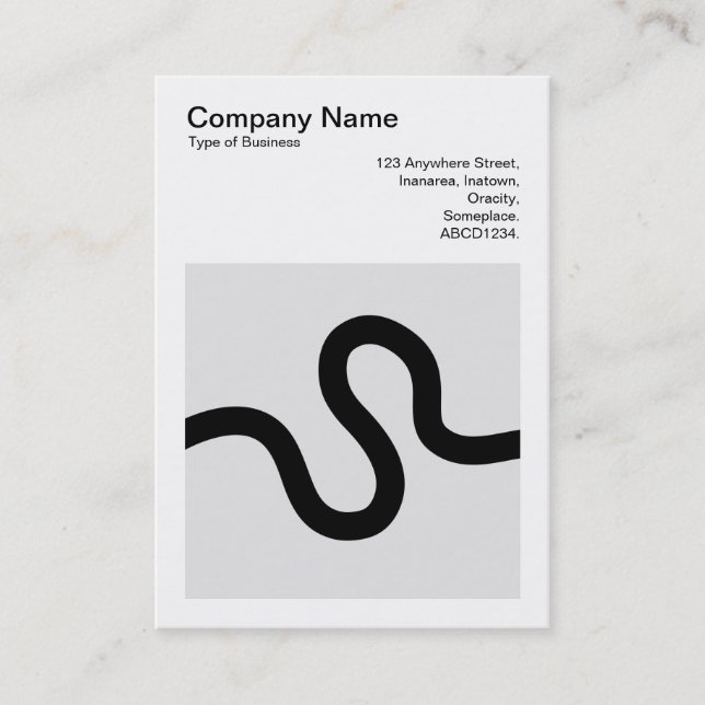 Square Photo (v3) - Curvy Line 02 Business Card (Front)