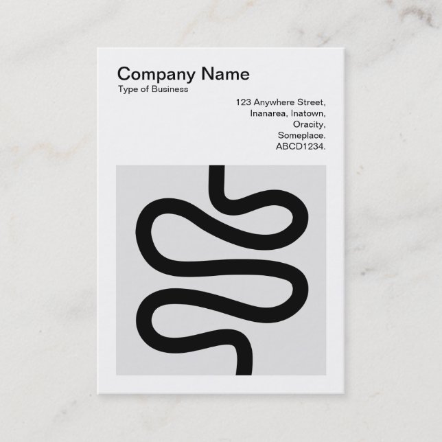 Square Photo (v3) - Curvy Line Business Card (Front)