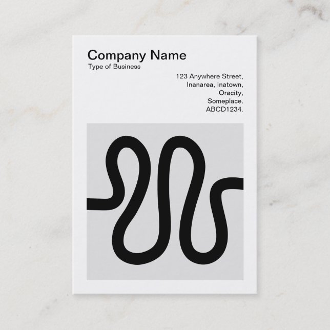 Square Photo (v3) - Curvy Line Business Card (Front)