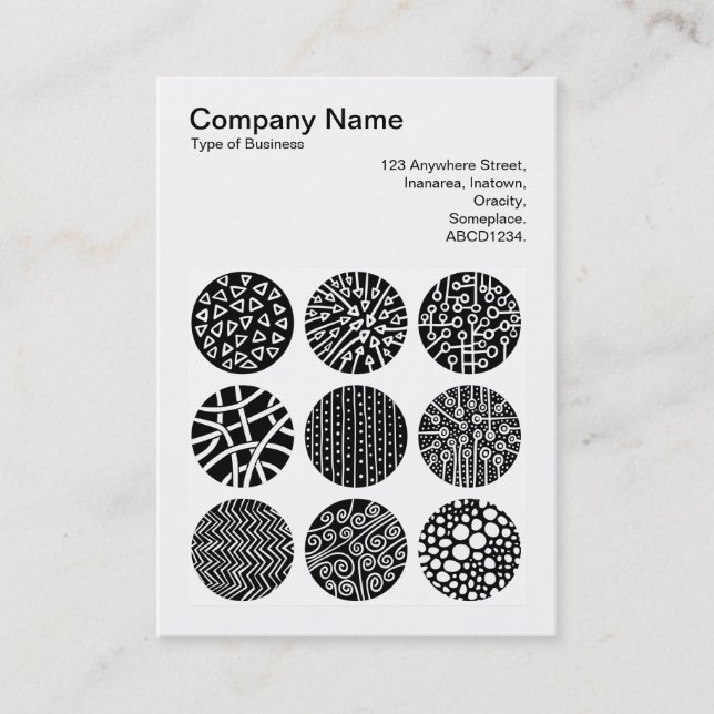 Square Photo (v3) - Decorative Circles 01 Business Card (Front)