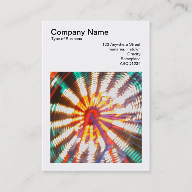 Square Photo (v3) - Ferris Wheel 02 Business Card (Front)