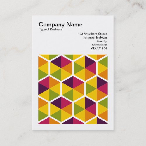 Square Photo v3 _ Hexagon pattern 01 Business Card