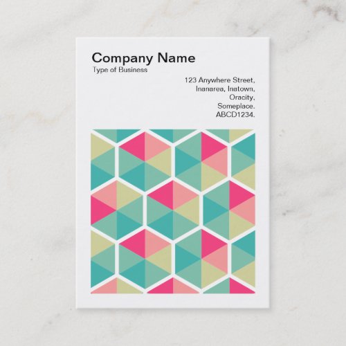 Square Photo v3 _ Hexagon pattern 02 Business Card