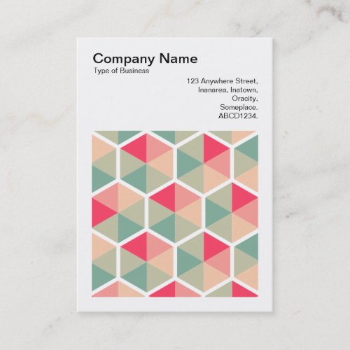 Square Photo v3 _ Hexagon pattern 04 Business Card