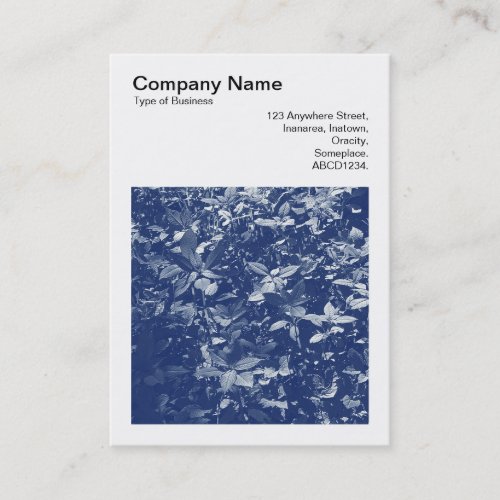 Square Photo v3 _ Sunlit Leaves _ Cyanotype Business Card