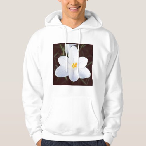 Square Photo _ White Crocus Hoodie