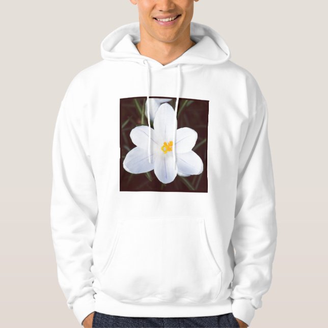 Square Photo - White Crocus Hoodie (Front)