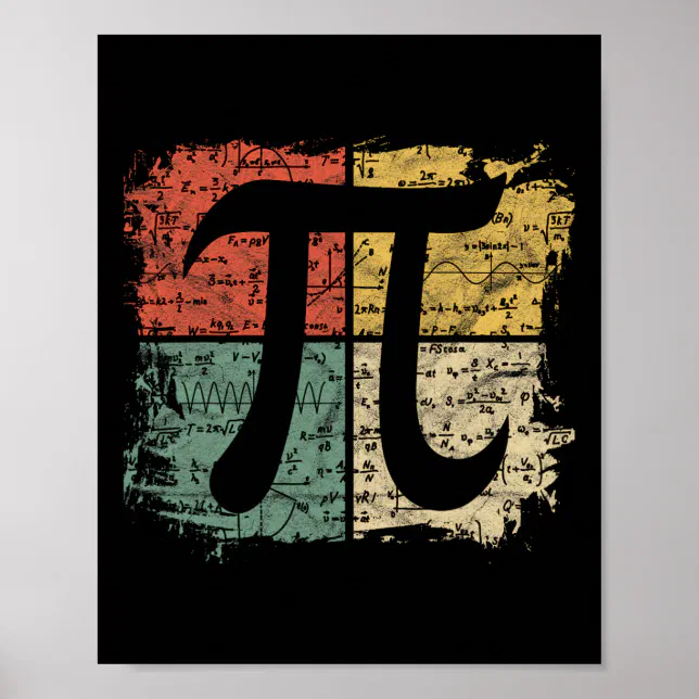 Squarepi Square Pi Symbol Gift Math Equations Pi Day Teache Poster | Zazzle