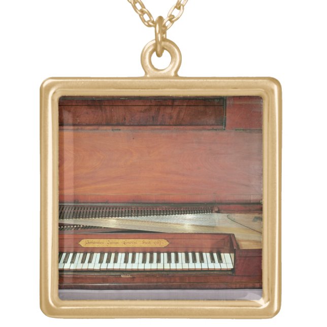 Square piano, 1767 (photo) gold plated necklace (Front)