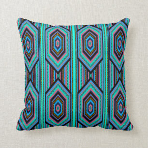 Square Pillow Mexican Inca Colored Stripe (1)