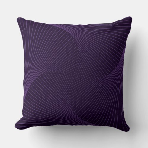 Square Pillow Purple Spiral Design Throw Pillow