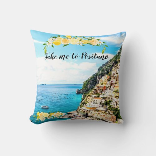 Square Pillow _ Take me to Positano with Lemons