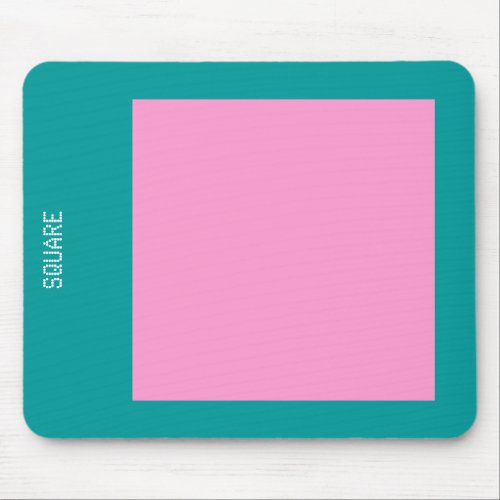 Square _ Pink and Ocean Green Mouse Pad