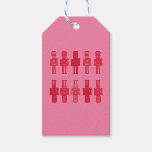 Square  Pink Nutcracker Sticker Gift Tags