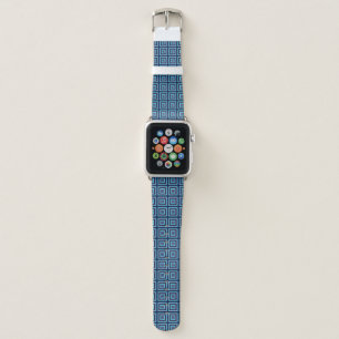 Square Prisms Navy Turquoise Purple Green White Apple Watch Band