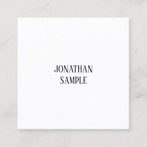 Square Professional Aesthetic Clean Design Modern Square Business Card