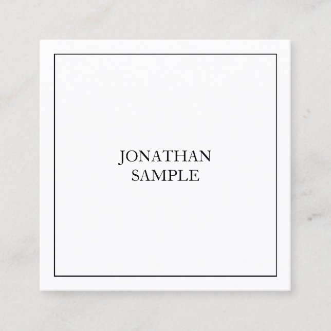Square Professional Artistic Clean Design Modern Business Card (Front)