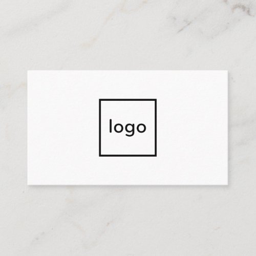 Square professional white add your custom logo business card