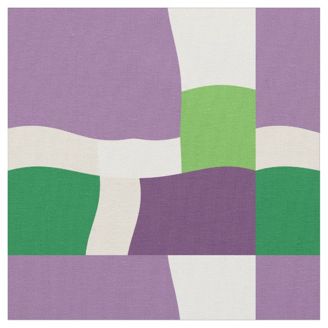 square purple and green vintage pattern  fabric (Close Up)