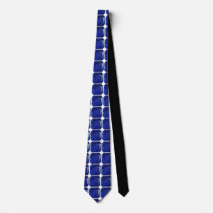 Square Rectangular Blue Sapphire Neck Tie